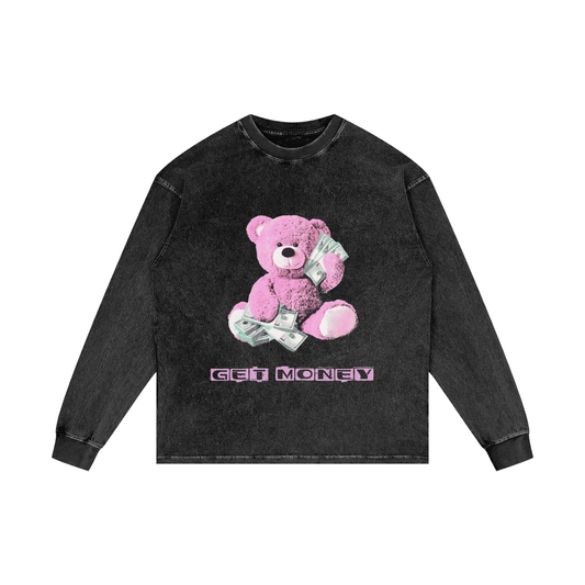 Acid Wash Oversize Long Sleeve T-Shirt